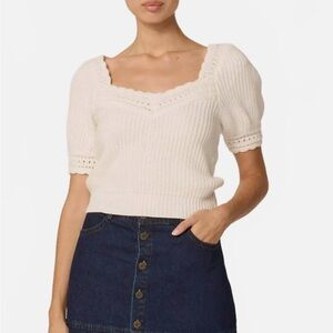 Cleobella Ivory Knit Sweater Top